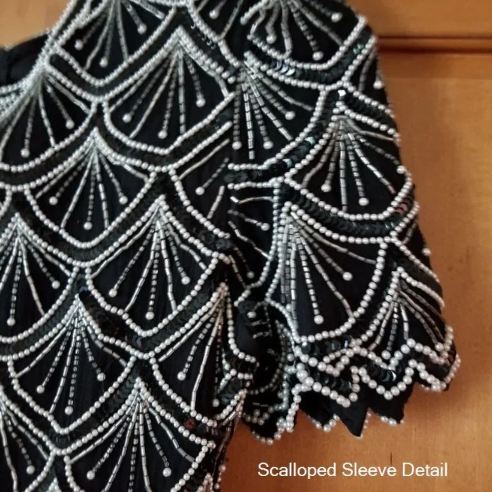 NWT Vintage Silk Beaded Gown - Small - Picture 3 of 8